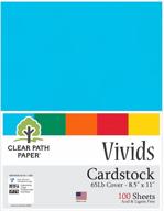 📄 vibrant assorted 8.5 x 11 inch cardstock pack - set of 100 sheets - clear path paper logo