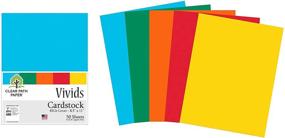 img 2 attached to 📄 Vibrant Assorted 8.5 x 11 inch Cardstock Pack - Set of 100 Sheets - Clear Path Paper