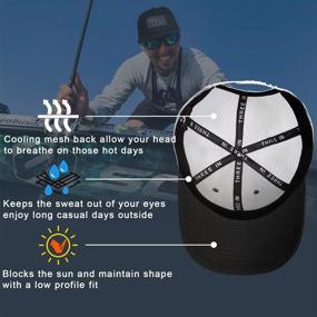 img 1 attached to Optimized Fishing Gifts for Men: American Fish Flag Trucker Hats 🎣 - Outdoor Snapback Fishing Hats Ideal for Camping, Daily Use, and More!