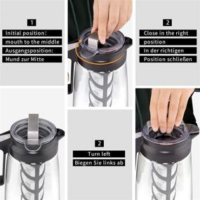 img 1 attached to ☕ Cold Brewer Coffee Maker Deluxe 2 Quart by Sivaphe: Patented Manual Iced Tea Method with Leak Proof Pitcher and Removable Filters