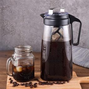 img 3 attached to ☕ Cold Brewer Coffee Maker Deluxe 2 Quart by Sivaphe: Patented Manual Iced Tea Method with Leak Proof Pitcher and Removable Filters