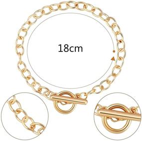 img 2 attached to 📿 DIY Jewelry Making Bracelets Chains - 30-Piece Bracelet Link Chains with OT Toggle Clasp, Round Link Chain Bracelets for Girlfriend Wife Lover Mother (Gold, Silver, Rose Gold)