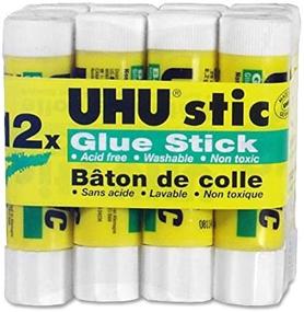 img 4 attached to 🔻 UHU Stic Clear Glue Stick, 0.29 oz, 12-Pack (99450), Permanent Application