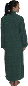 img 1 attached to 👘 NDK New York Women's 100% Cotton Chenille Bathrobe with Zipper Front - Length: 52 inches
