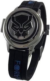 img 4 attached to 🐾 Optimized Marvel Black Panther LCD Watch with Rotating Spinner Dial