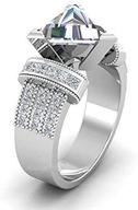 💍 белоснежное серебряное обручальное кольцо duanmeinad с трехгранным ограном белого сапфира для женщин, размер 6-10 (us code 9) - улучшенный seo. логотип