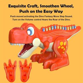 img 3 attached to 🦖 EINSTEM Dinosaur Baby Music Toys | Push and Pull Animal Toys for Toddlers (Ages 1-3) | Educational & Learning with Light and Sound | Perfect Gifts for Boys and Girls