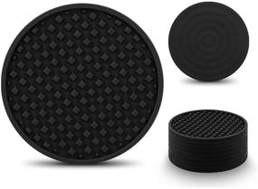 img 4 attached to Coasters EAGMAK Silicone Resistant Bar Black