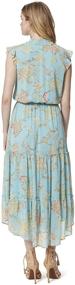 img 2 attached to 👗 Jessica Simpson Women's Katie Ruffle Trim Maxi Dress with Three Tier Design