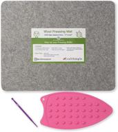 craftsimple 17” x 13.5” wool pressing mat - premium 100% new zealand wool ironing pad, felt, quilting, embroidery - thick, smooth, durable ironing mat for quilters logo