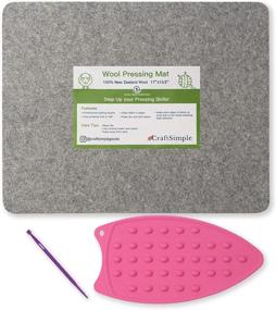 img 4 attached to CraftSimple 17” x 13.5” Wool Pressing Mat - Premium 100% New Zealand Wool Ironing Pad, Felt, Quilting, Embroidery - Thick, Smooth, Durable Ironing Mat for Quilters