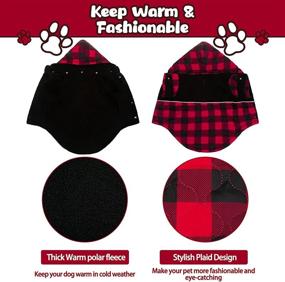 img 2 attached to 🐶 SCENEREAL Super Warm Dog Sweater with Hoodies: Stylish & Cozy Plaid Dog Sweater and Costume for Ultimate Comfort