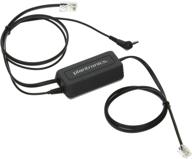 🖥️ enhanced tr-11 electronic hook switch adapter by plantronics (88608-11), in sleek black color logo