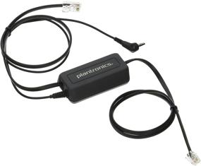 img 1 attached to 🖥️ Enhanced TR-11 Electronic Hook Switch Adapter by Plantronics (88608-11), in Sleek Black Color