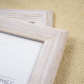 img 1 attached to 🖼️ GooBeans Rustic Rough Wood 8x12 Picture Frame: Tabletop & Wall Mount Photo Display with High Definition Glass