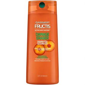 img 3 attached to 🌿 Garnier Fructis Damage Eraser Shampoo for Distressed and Damaged Hair, 22 fl. oz.