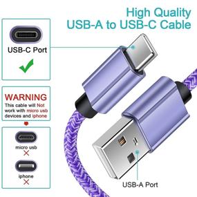 img 3 attached to 🔌 USB C Cable Type C for Pixel 4 4a 3 5 2XL 4XL XL, OnePlus 9 Pro, 9, 8 Pro, 7 Pro [4Pack/6FT] Samsung Galaxy S21 S21+ S8 S10 S10+ S20Ultra S20 A72 A11 Note20 Ultra 8 Power Adapter Fast Charging Cord