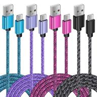 🔌 usb c cable type c for pixel 4 4a 3 5 2xl 4xl xl, oneplus 9 pro, 9, 8 pro, 7 pro [4pack/6ft] samsung galaxy s21 s21+ s8 s10 s10+ s20ultra s20 a72 a11 note20 ultra 8 power adapter fast charging cord logo