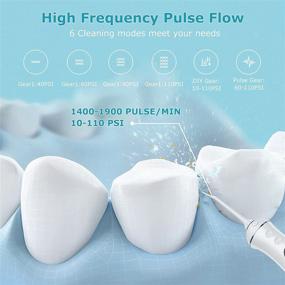 img 2 attached to 🚿 BONSEN Water Pick Teeth Cleaner: Rechargeable Cordless Portable Dental Oral Irrigator - Effective Teeth Cleaning, 6 Modes, 300ML Tank – Ideal for Home, Travel, Braces & Bridges