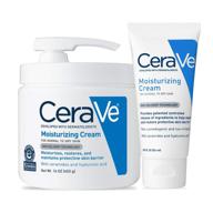 💧 cerave moisturizing cream combo pack - 16 ounce (with pump) + 1.89 ounce travel size - fragrance free logo