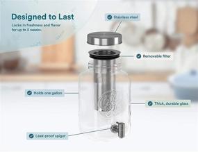 img 1 attached to Premium Brewer Dispenser with Stainless Steel Spigot and Filter - Enhance Your Brewing Experience