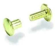 🔩 high-quality tandy leather screw post 3/8" (10 mm) solid brass pack of 10 (model 1291-01) - top-notch fastening solution logo