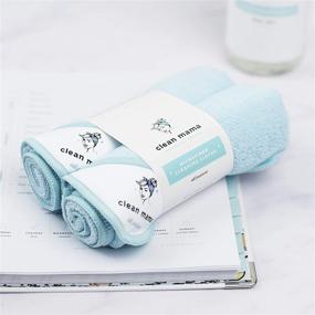 img 2 attached to 🧼 Clean Mama Microfiber All Purpose Cleaning Cloths - Extra Large, Highly Absorbent, Lint-Free, and Streak-Free Towels - Set of 2 (16 x 19 inches)