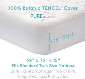 img 2 attached to Ultimate Skin-Friendly Protection: PUREgrace Twin Mattress Protector with Breathable Tencel Cover
