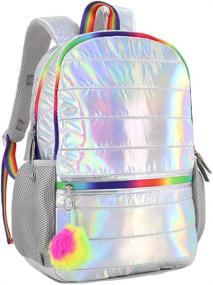 img 4 attached to Searock Elementary Lightweight Holographic Backpacks for Kids