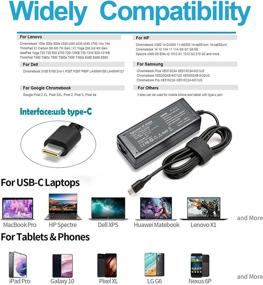img 2 attached to Lenovo Yoga C940 C740 S730 USB-C Laptop Charger 720 730 720-13IKB 730-13ikb 730S 910 920 920-13ikb 13 Chromebook C330 S330 N23 ThinkPad X1 Carbon T470s T480 T480s T580 T580s X390 P52S 4x20m26268