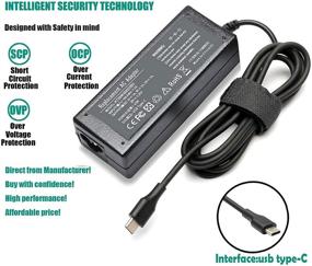 img 3 attached to Lenovo Yoga C940 C740 S730 USB-C Laptop Charger 720 730 720-13IKB 730-13ikb 730S 910 920 920-13ikb 13 Chromebook C330 S330 N23 ThinkPad X1 Carbon T470s T480 T480s T580 T580s X390 P52S 4x20m26268