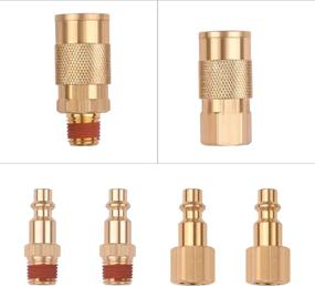 img 2 attached to ✨ WYNNsky 1/4" NPT Air Blow Gun, Brass Air Accessory Kit, Compressor Connect Coupler/Plug - 13 Piece Air Tools Set