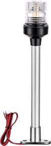img 4 attached to ⛴️ 12-дюймовый LED морской навигационный огонь, круговой бортовой огонь - видимость на 3 морских мили, крепление на кормовой якорной огонь для рыбацкой лодки, яхты, понтонов - 12-24 В постоянного тока.