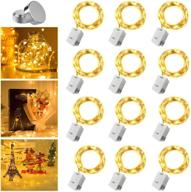 🔋 12 pack battery operated fairy lights with 3 speed modes, including 12 extra replacement batteries - 7ft 20 led mini string lights, waterproof copper wire twinkle firefly lights for christmas логотип