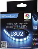 🌈 silverstone technology 2-pack rgb led light strip with asus aura sync / msi mystic light sync / asrock aura rgb / biostar racing and others compatibility, ls02 logo