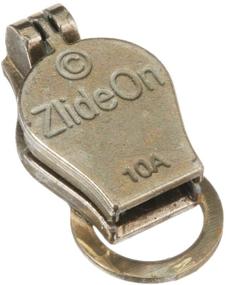 img 1 attached to Premium Size 10 Metal ZlideOn Zipper Pull Replacements for Fix-A-Zipper - Old Brass Finish