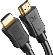 длинный hdmi кабель arisen 16 футов - 48gbps высокая скорость - 4k120 8k@60гц - совместим с earc hdr10 hdcp 2.2 2.3 - сертифицирован hdmi 2.1 - идеально подходит для rtx 3080, ps5, xbox one x, ps4, uhd tv. логотип