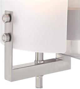 img 1 attached to Enzo James Brushed Nickel Wall Sconce Light Fixture with Frosted Glass by Westinghouse Lighting (Model 6369500)