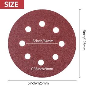 img 3 attached to 🔸 Sanding Discs 5 Inch 8 Hole 100PCS | Orbital Sander Pads with Hook and Loop | Versatile 60-600 Grit Sanding Pads Kit | High-Quality Sandpaper for Orbital Sanders