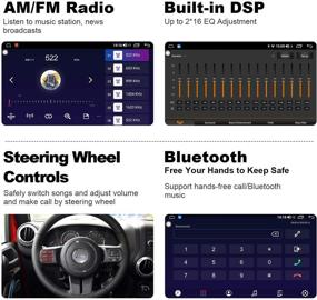 img 1 attached to IYING 10.1-дюймовый беспроводной автомобильный стерео-ресивер CarPlay Android Auto, 4Гб+64Гб Android 10.0, AM/FM радио, WiFi, Bluetooth, GPS навигация, автомобильные мультимедиа - совместим с Jeep Wrangler 2015-2017