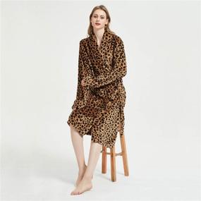 img 1 attached to MERRYLIFE Women's Long Bathrobe Dress with Adjustable Waistbelt - Luxurious Petite Lounger Robe