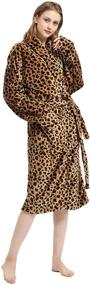 img 3 attached to MERRYLIFE Women's Long Bathrobe Dress with Adjustable Waistbelt - Luxurious Petite Lounger Robe