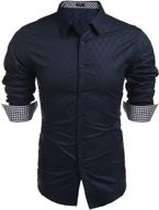 👔 coofandy men's business sleeve casual button-up dress shirt logo