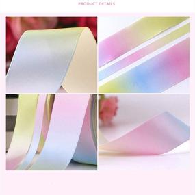 img 1 attached to Vibrant Satin Ribbon Set - 3 Rolls Gradient Rainbow Multicolor Ribbon for Hair Bows & Gift Wrapping - 10 Yards Per Roll (Pink)