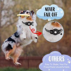 img 2 attached to 🐶 MINIDIO AirTag Dog Collar Holder: Apple AirTag Compatible for Dogs, Cats, and Children – 4 Colors, 4-Pack Case