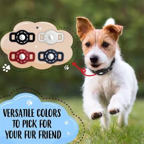 img 3 attached to 🐶 MINIDIO AirTag Dog Collar Holder: Apple AirTag Compatible for Dogs, Cats, and Children – 4 Colors, 4-Pack Case