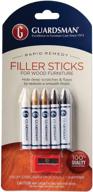 🔧 guardsman wood repair filler sticks - 5 colors + sharpener: restore & repair scratched furniture effortlessly logo