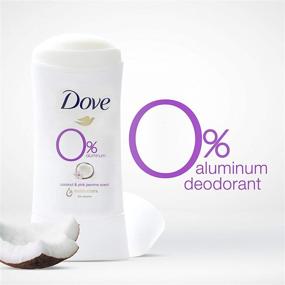 img 2 attached to 🌴 Dove Coconut and Pink Jasmine Deodorant for Women (3-Pack), 2.6 oz - 24-Hour Odor Protection, Aluminum Free