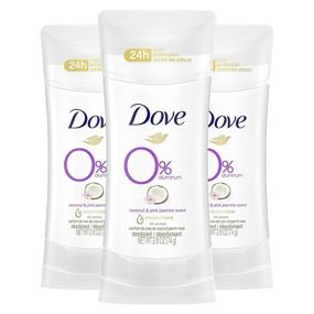 img 4 attached to 🌴 Dove Coconut and Pink Jasmine Deodorant for Women (3-Pack), 2.6 oz - 24-Hour Odor Protection, Aluminum Free