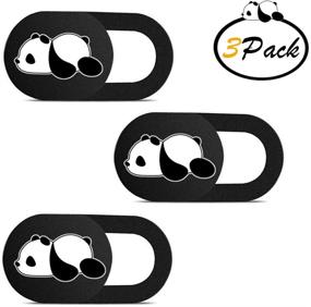 img 4 attached to 🐼 Protect Your Privacy with Webcam Cover Slide: Cute Panda Pattern, Ultra-Thin Design, Strong Adhesive - 3 Pack for Laptop, MacBook Pro, iMac, Smartphones, Tablets